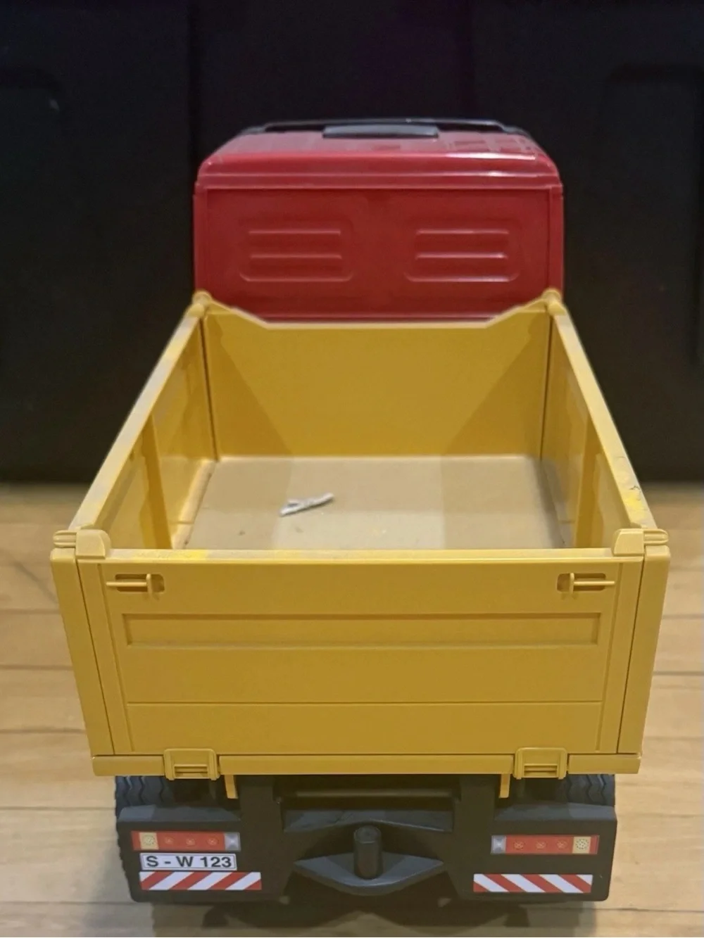 Bruder Red and Yellow Kids Dump Truck Toy - Durable Play Vehicle